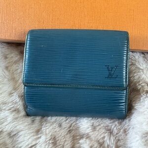 Louis Vuitton Teal Textured Wallet